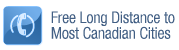 Free Long Distance to Most Canadian Cities